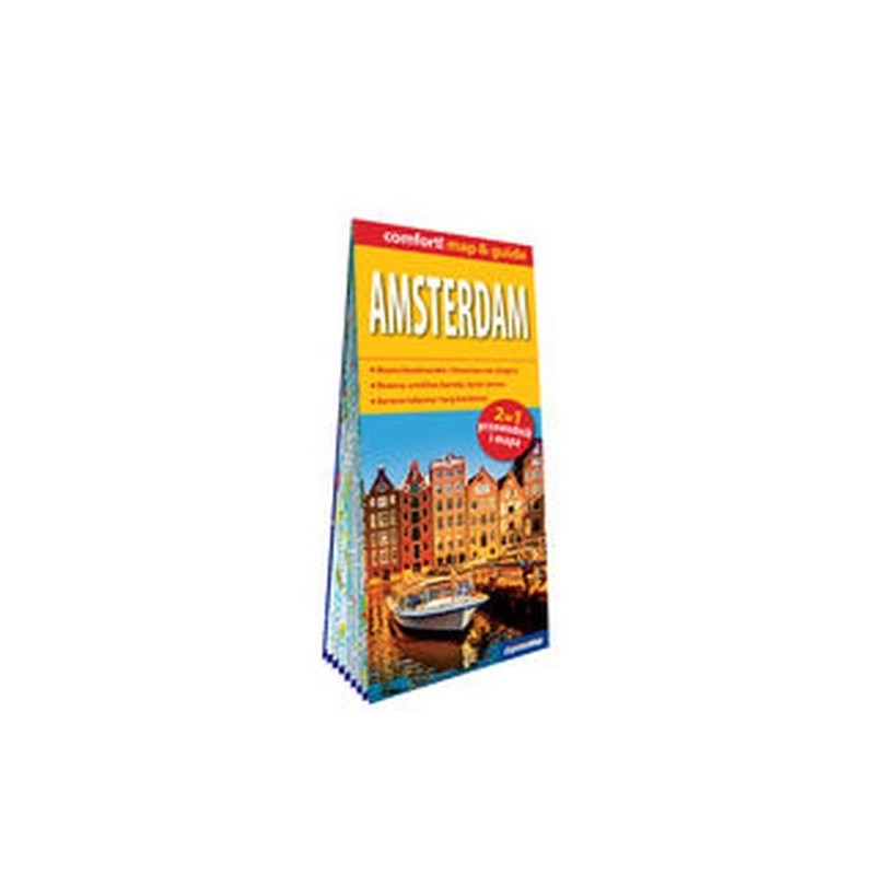 AMSTERDAM LAMINOWANY MAPGUIDE 2W1: PRZEWODNIK I MAPA