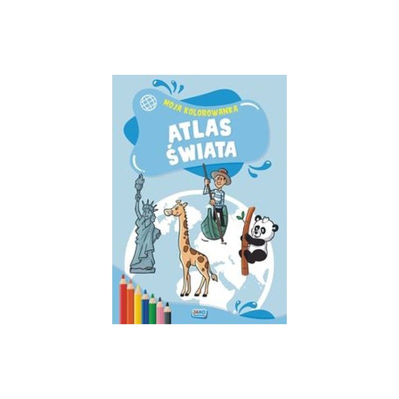 ATLAS ŚWIATA KOLOROWANKA 2 SZTUKI