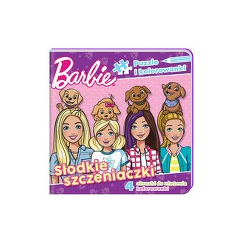 BARBIE PUZZLE I KOLOROWANKI SŁODKIE SZCZENIACZKI.