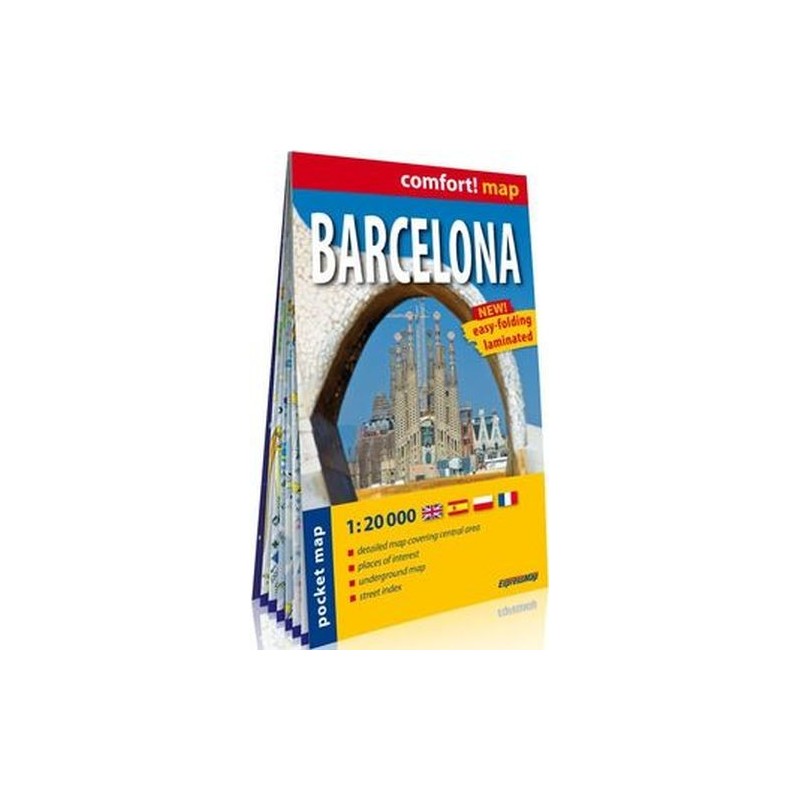 BARCELONA (BARCELONA): KIESZONKOWY LAMINOWANY PLAN MIASTA 1:20 000