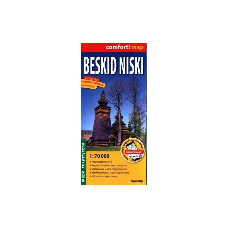 BESKID NISKI MAPA TURYSTYCZNA 1:70 000