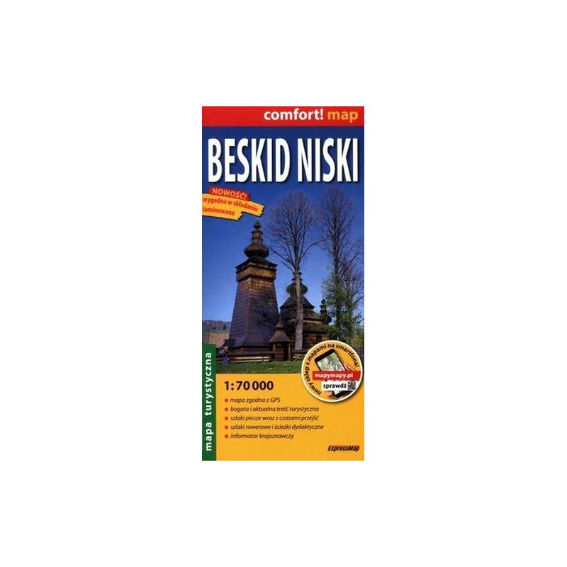 BESKID NISKI MAPA TURYSTYCZNA 1:70 000