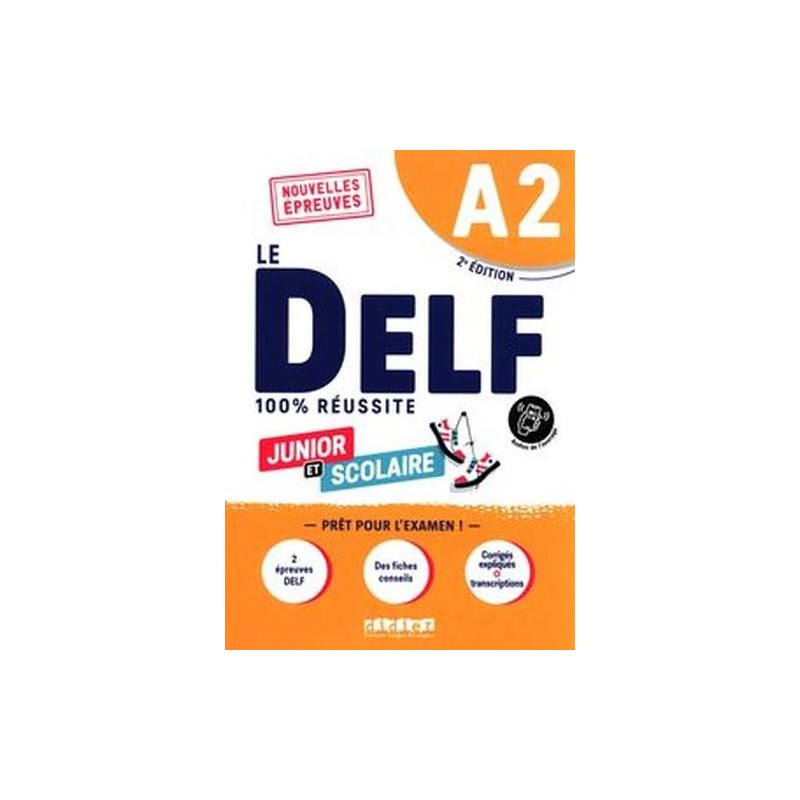 DELF 100% REUSSITE A2 SCOLAIRE ET JUNIOR KSIĄŻKA + AUDIO