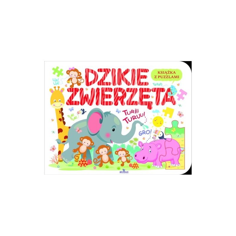 DZIKIE ZWIERZĘTA. KSIĄŻKA Z PUZZLAMI