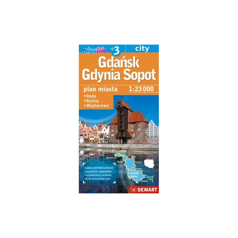 GDAŃSK GDYNIA SOPOT +3 PLAN MIASTA 1:23 000