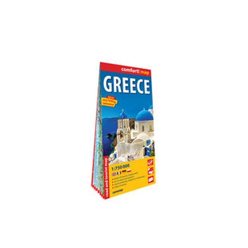 GREECE LAMINOWANA MAPA SAMOCHODOWO-TURYSTYCZNA 1:750 000