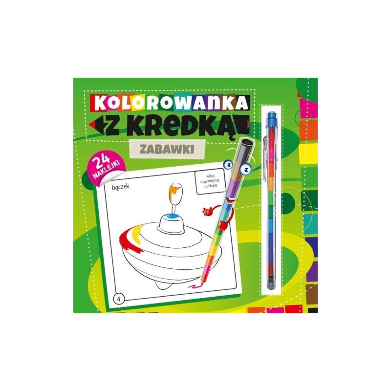 KOLOROWANKA Z KREDKĄ ZABAWKI