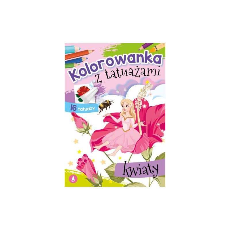 KOLOROWANKA Z TATUAŻAMI KWIATY