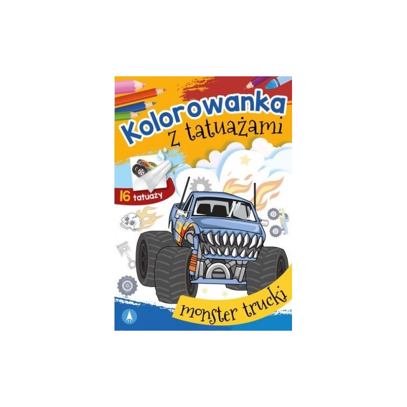 KOLOROWANKA Z TATUAŻAMI MONSTER TRUCKI