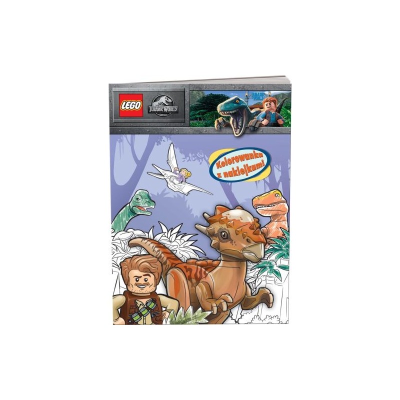 LEGO JURASSIC WORLD KOLOROWANKA Z NAKLEJKAMI