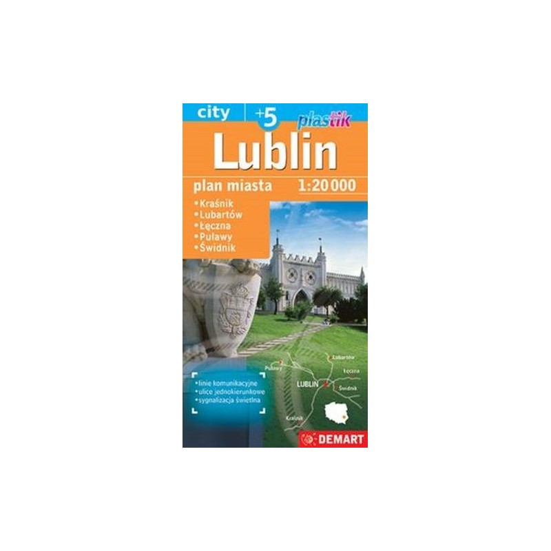 LUBLIN PLUS 5 1:20000- MAPA SAMOCHODOWA PLASTIK