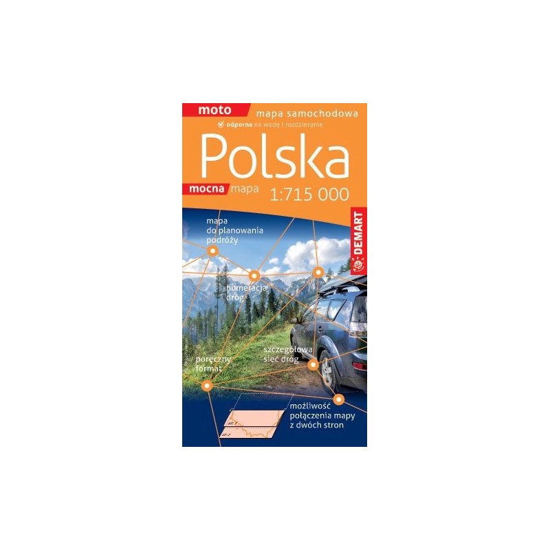 POLSKA MAPA SAMOCHODOWA 1:715 000