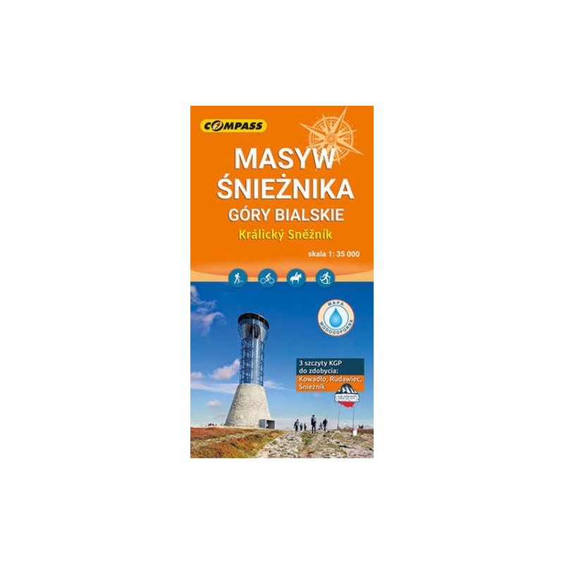 MAPA TURYSTYCZNA LAMINOWANA MASYW ŚNIEŻNIKA, GÓRY BIALSKIE 1:35 000