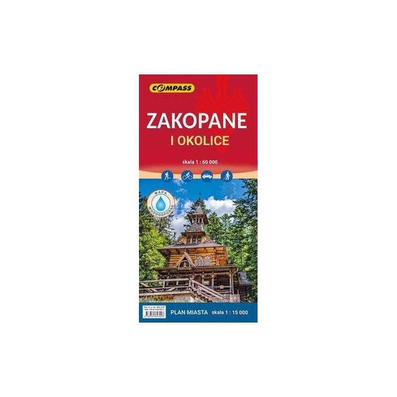 MAPA ZAKOPANE I OKOLICE WERSJA LAMINOWANA 1:60 000