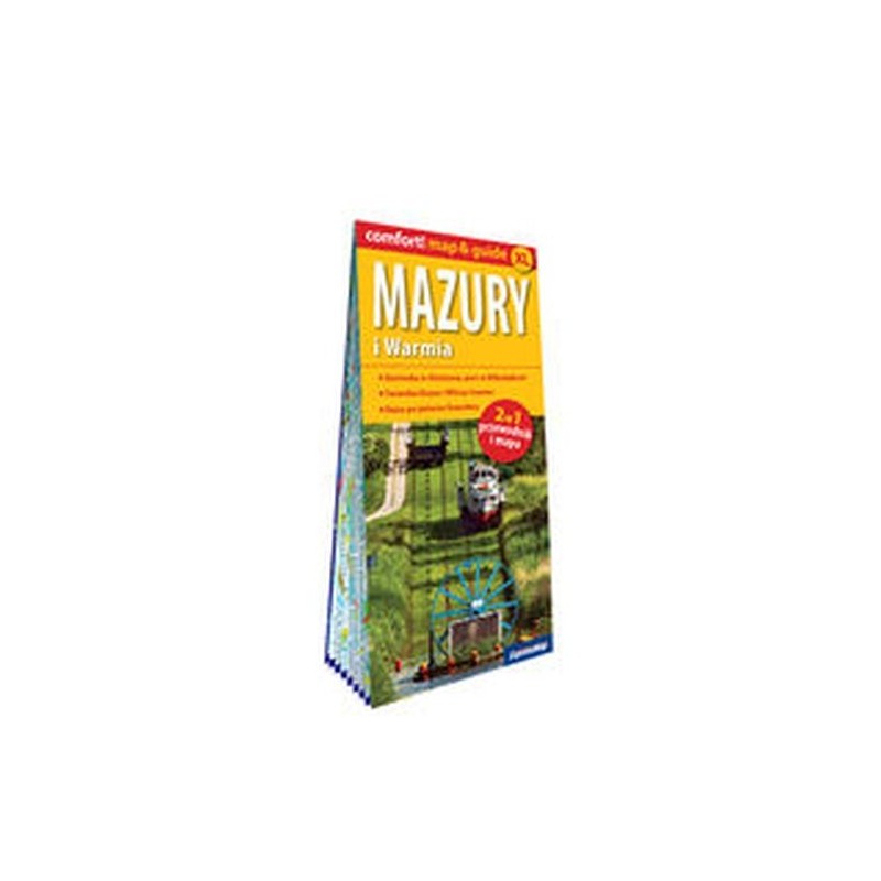 MAZURY I WARMIA LAMINOWANY MAPGUIDE (2W1: PRZEWODNIK I MAPA)