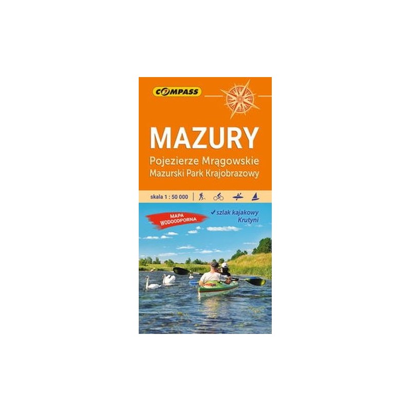 MAZURY POJEZIERZE MRĄGOWSKIE MAZURSKI PARK KRAJOBRAZOWY 1:50 000