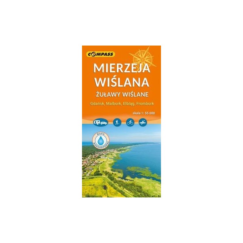 MIERZEJA WIŚLANA MAPA LAMINOWANA