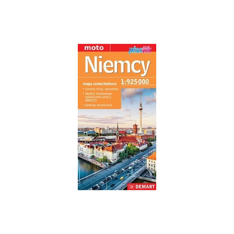 NIEMCY 1:750 000 MAPA SAMOCHODOWA PLASTIK