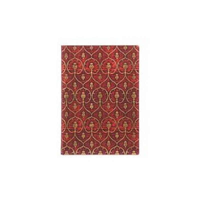 NOTATNIK W LINIE PAPERBLANKS RED VELVET MIDI FLEXI