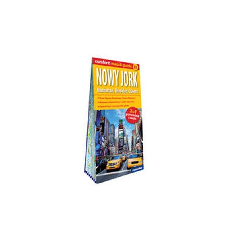 NOWY JORK. MANHATTAN, BROOKLYN, QUEENS LAMINOWANY MAPGUIDE XL 2W1: PRZEWODNIK I MAPA