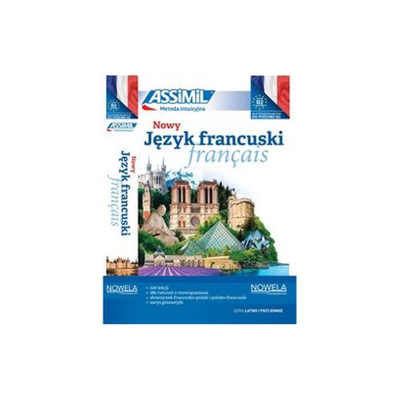 NOWY JĘZYK FRANCUSKI ŁATWO I PRZYJEMNIE SAMOUCZEK A1-B2 + AUDIO ONLINE