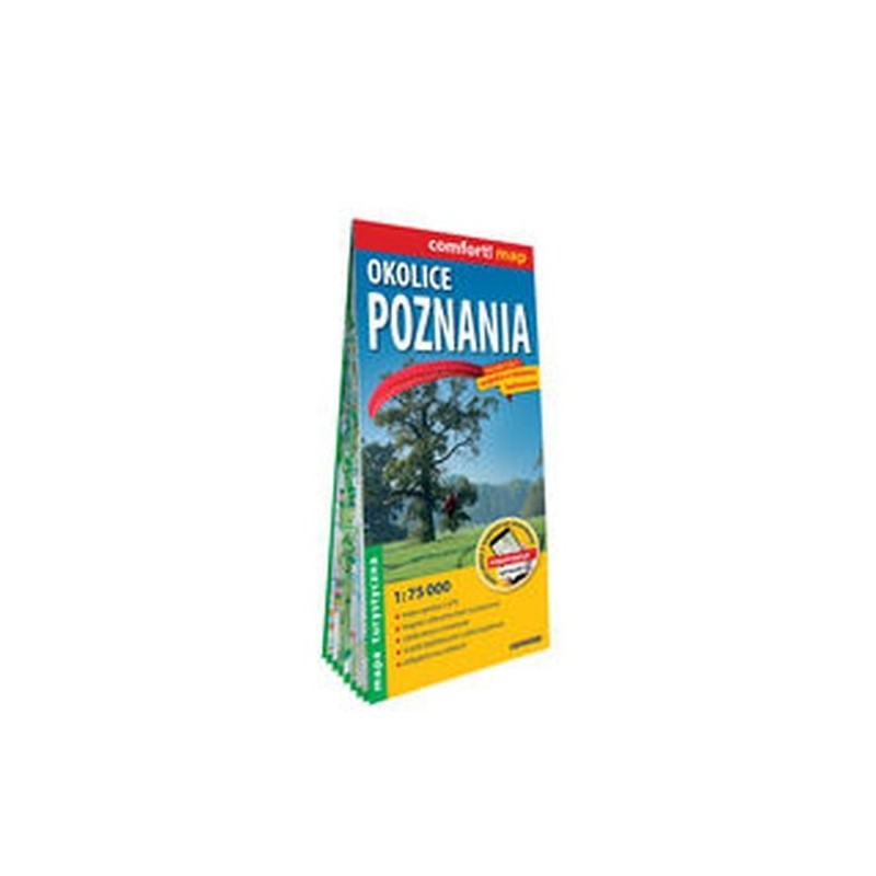 OKOLICE POZNANIA LAMINOWANA MAPA TURYSTYCZNA 1:75 000