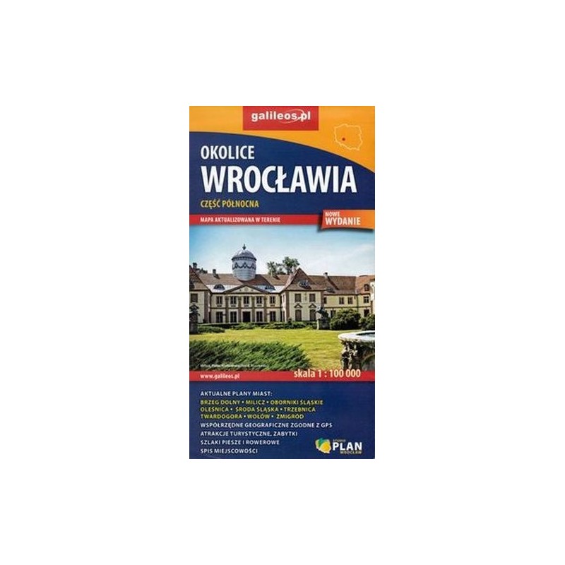 OKOLICE WROCŁAWIA CZ. PÓŁNOCNA, 1:100 000