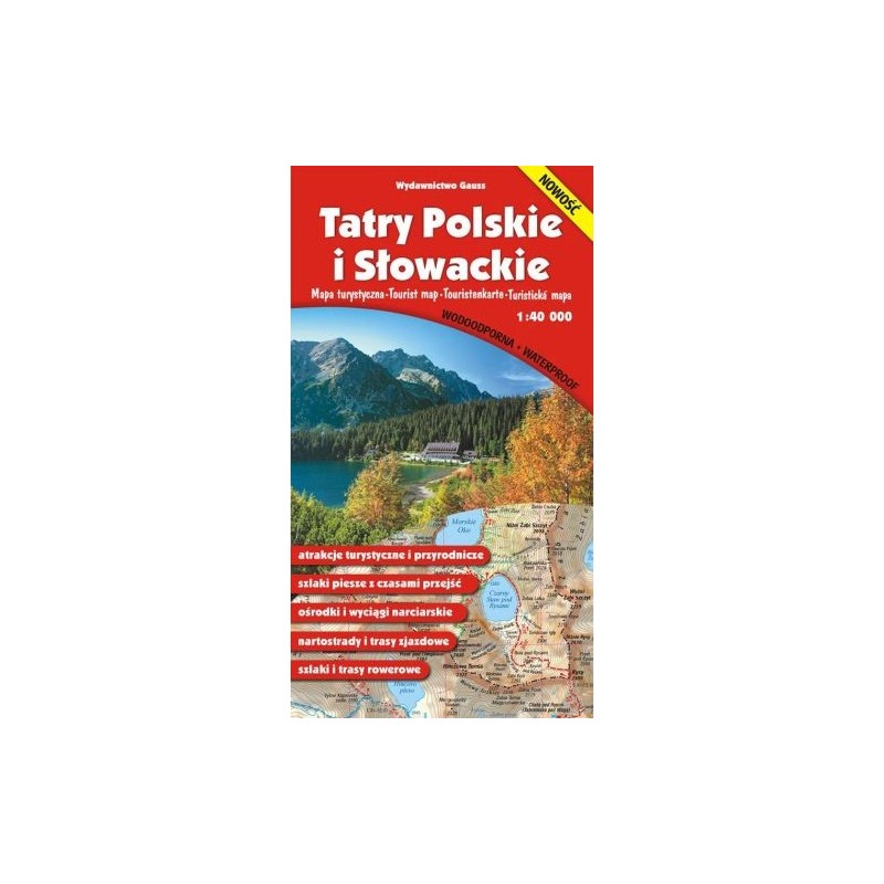 TATRY POLSKIE I SŁOWACKIE. MAPA 1:40 000 WYD. FOLIOWANE, WYD. 4