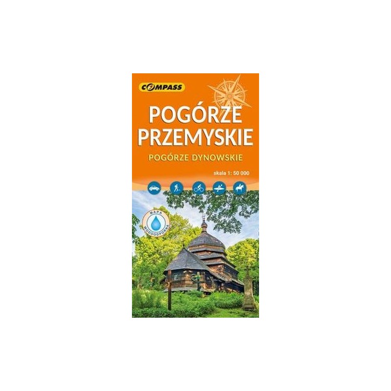 POGÓRZE PRZEMYSKIE, POGÓRZE DYNOWSKIE MAPA LAMINOWANA