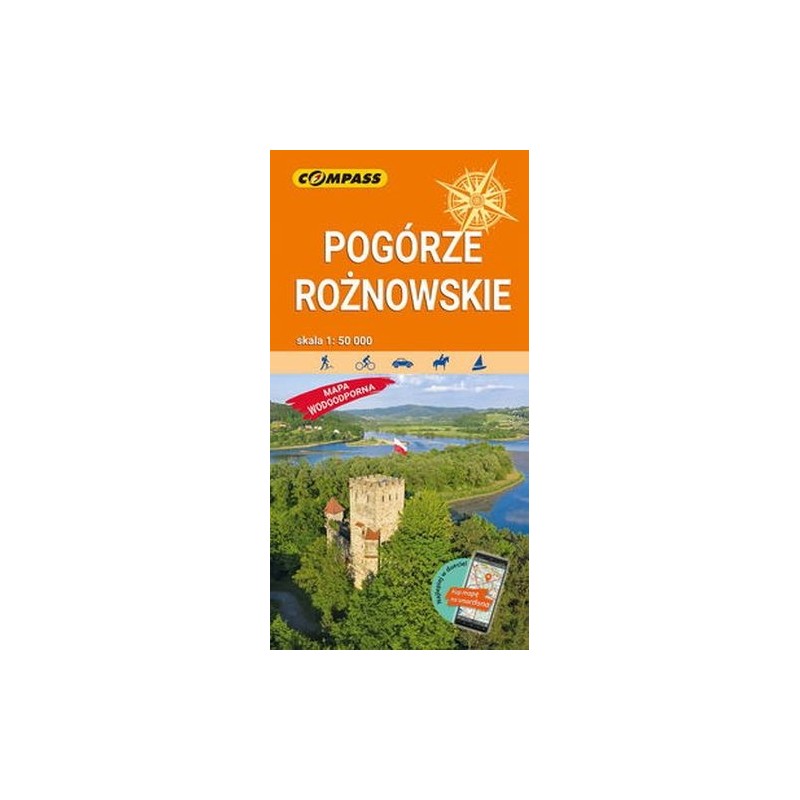 POGÓRZE ROŻNOWSKIE MAPA LAMINOWANA