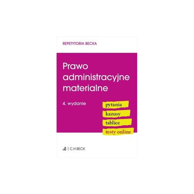 PRAWO ADMINISTRACYJNE MATERIALNE. PYTANIA. KAZUSY. TABLICE. TESTY ONLINE