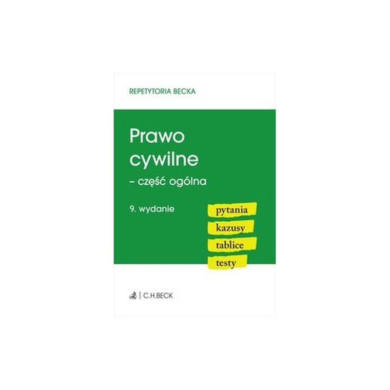 PRAWO CYWILNE - CZĘŚĆ OGÓLNA