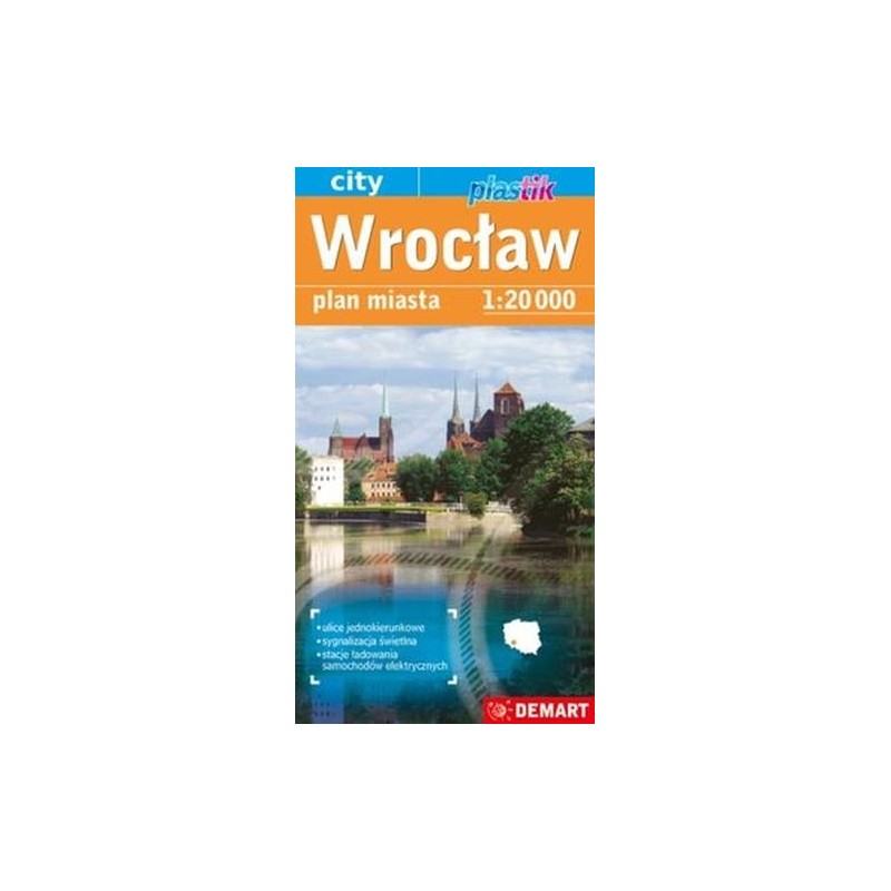 WROCŁAW MAPA SAMOCHODOWA PLASTIK 1:20000