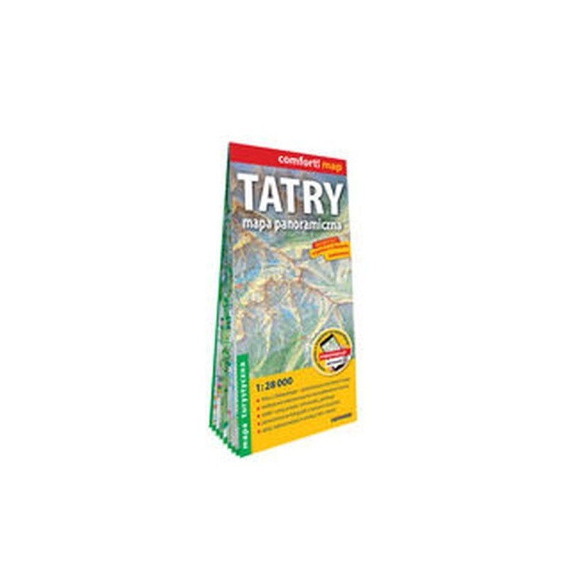 TATRY. MAPA PANORAMICZNA: LAMINOWANA MAPA TURYSTYCZNA: 1:28 000