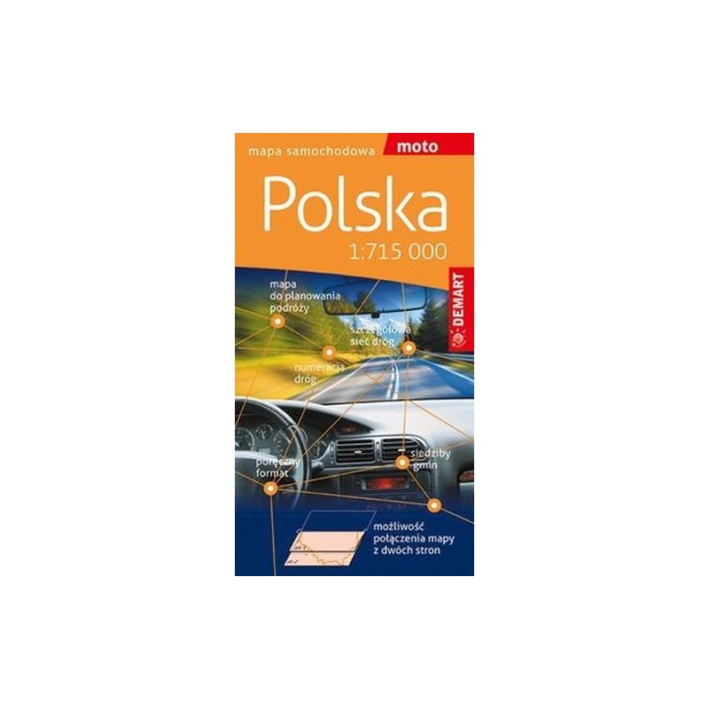 POLSKA 1:715 000 MAPA SAMOCHODOWA