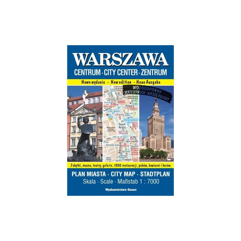 WARSZAWA CENTRUM. PLAN MIASTA FOLIOWANY 1:7000 WYD. 2023