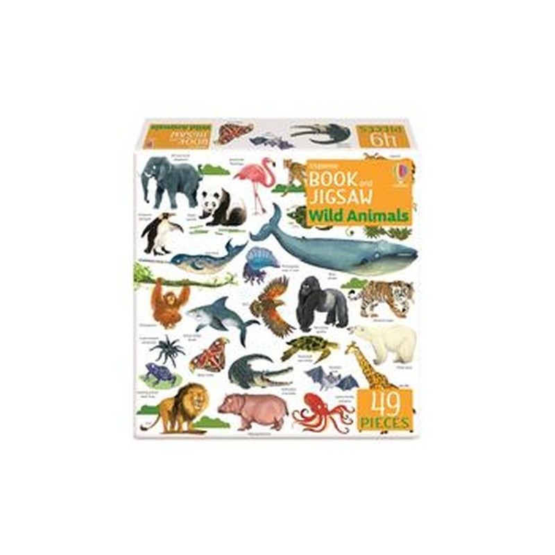 USBORNE BOOK AND JIGSAW WILD ANIMALS