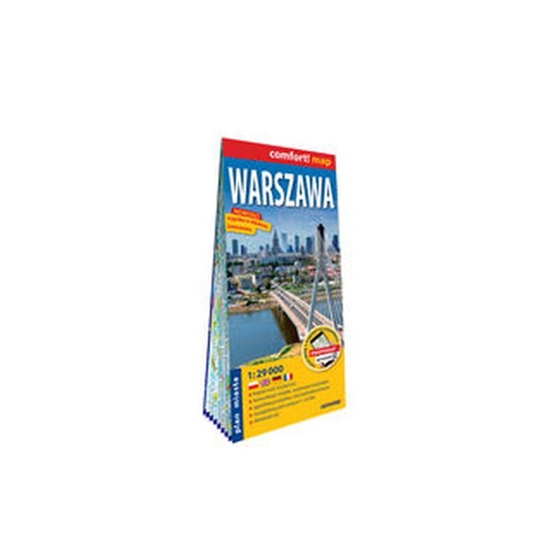 WARSZAWA LAMINOWANY PLAN MIASTA 1:29 000