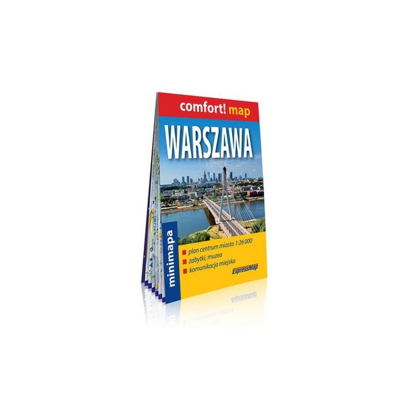 WARSZAWA LAMINOWANY PLAN MIASTA MINI 1:26 000