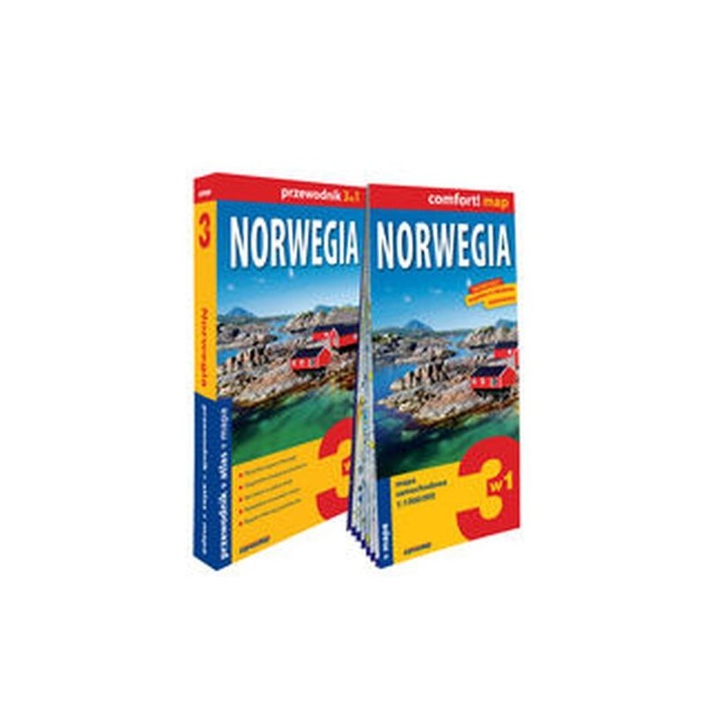 NORWEGIA 3W1 PRZEWODNIK + ATLAS + MAPA