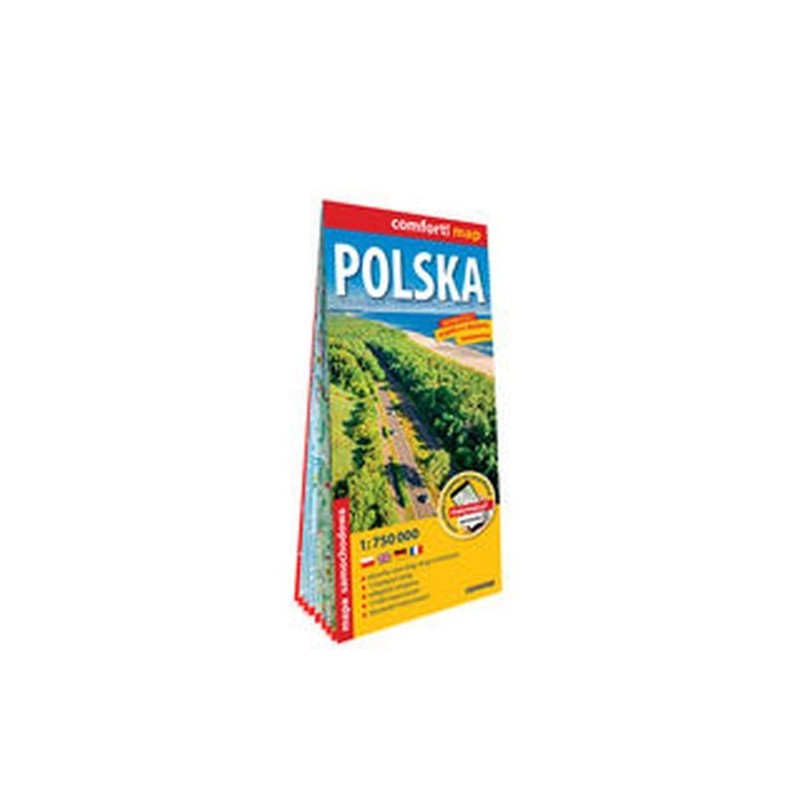 POLSKA LAMINOWANA MAPA SAMOCHODOWA 1:750 000