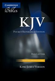 KJV POCKET REFERENCE BIBLE BLACK FRENCH MOROCCO LEATHER WITH ZIP FASTENER RED