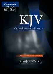 KJV CAMEO REFERENCE BIBLE BLACK EDGELINED GOATSKIN LEATHER REDLETTER TEXT K