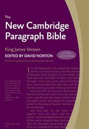 NEW CAMBRIDGE PARAGRAPH BIBLE WITH APOCRYPHA BLACK CALFSKIN LEATHER KJ595:TA B