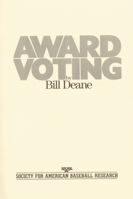 AWARD VOTING - Deane Bill