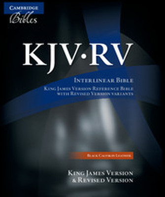 THE KJV/RV INTERLINEAR BIBLE BLACK CALFSKIN LEATHER RV655:X