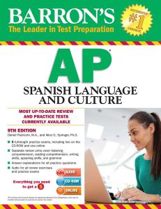 BARRONS AP SPANISH LANGUAGE AND CULTURE WITH MP3 CD & CDROM - Paolicchi Daniel