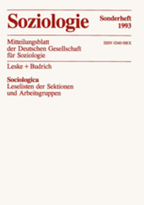 SOCIOLOGICA - Bernhard (Hrsg.) Schąfers