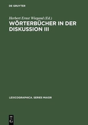 WRTERBCHER IN DER DISKUSSION III - Ernst Wiegand Herbert
