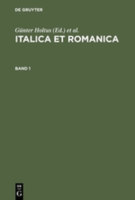 ITALICA ET ROMANICA - Holtus Gnter